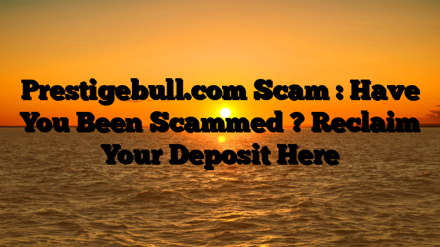 Prestigebull.com Scam : Have You Been Scammed ? Reclaim Your Deposit Here