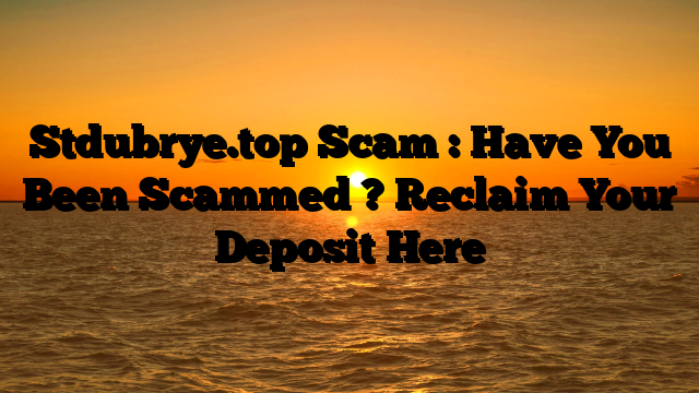 Stdubrye.top Scam : Have You Been Scammed ? Reclaim Your Deposit Here
