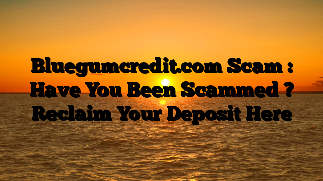 Bluegumcredit.com Scam : Have You Been Scammed ? Reclaim Your Deposit Here