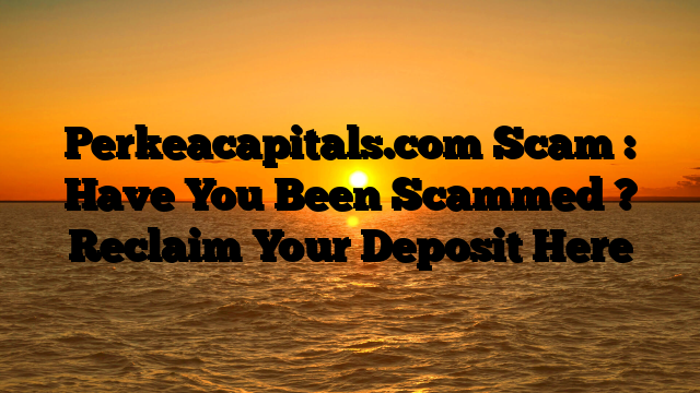 Perkeacapitals.com Scam : Have You Been Scammed ? Reclaim Your Deposit Here