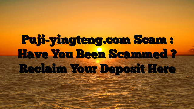 Puji-yingteng.com Scam : Have You Been Scammed ? Reclaim Your Deposit Here