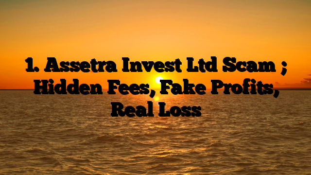 1. Assetra Invest Ltd Scam ; Hidden Fees, Fake Profits, Real Loss