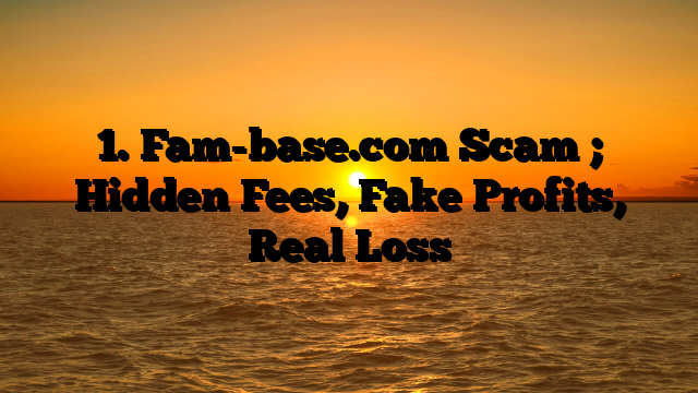 1. Fam-base.com Scam ; Hidden Fees, Fake Profits, Real Loss