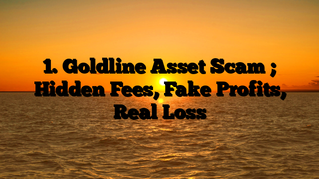 1. Goldline Asset Scam ; Hidden Fees, Fake Profits, Real Loss