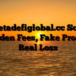 1. Metadefiglobal.cc Scam ; Hidden Fees, Fake Profits, Real Loss