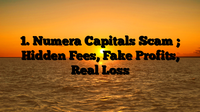 1. Numera Capitals Scam ; Hidden Fees, Fake Profits, Real Loss