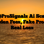 1. @ProSignals Ai Scam ; Hidden Fees, Fake Profits, Real Loss