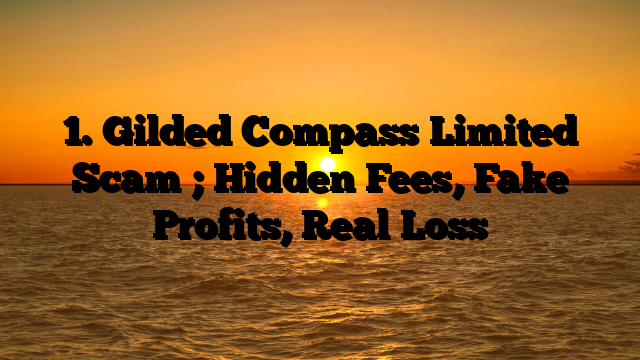 1. Gilded Compass Limited Scam ; Hidden Fees, Fake Profits, Real Loss