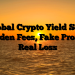 1. Global Crypto Yield Scam ; Hidden Fees, Fake Profits, Real Loss