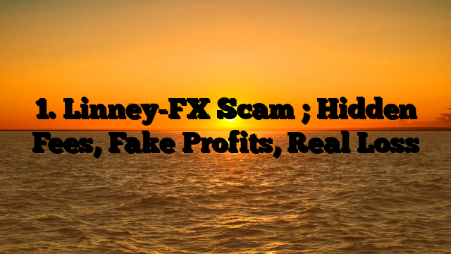 1. Linney-FX Scam ; Hidden Fees, Fake Profits, Real Loss
