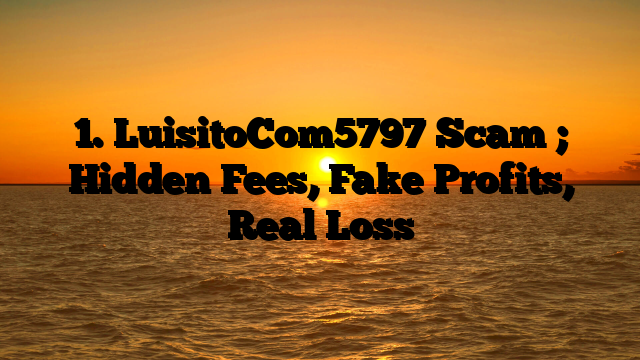 1. LuisitoCom5797 Scam ; Hidden Fees, Fake Profits, Real Loss