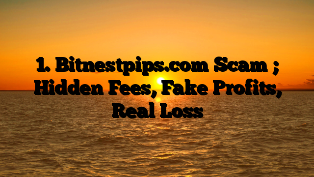 1. Bitnestpips.com Scam ; Hidden Fees, Fake Profits, Real Loss