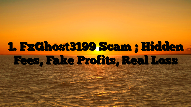 1. FxGhost3199 Scam ; Hidden Fees, Fake Profits, Real Loss