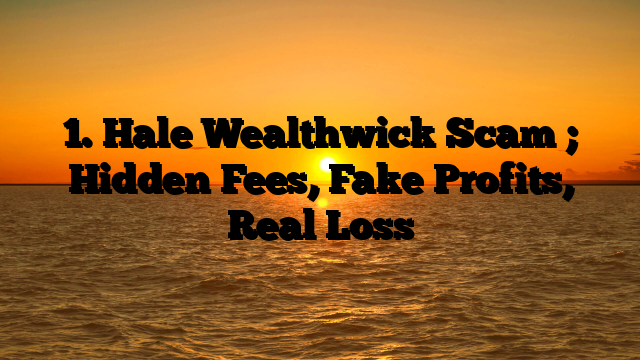 1. Hale Wealthwick Scam ; Hidden Fees, Fake Profits, Real Loss