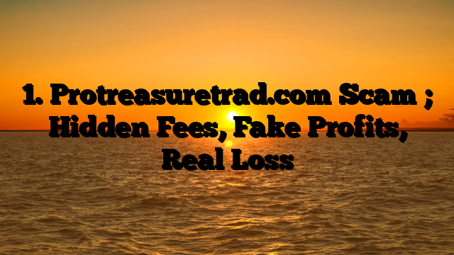 1. Protreasuretrad.com Scam ; Hidden Fees, Fake Profits, Real Loss
