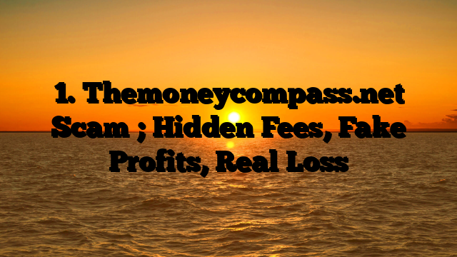 1. Themoneycompass.net Scam ; Hidden Fees, Fake Profits, Real Loss